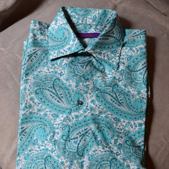 Kuhlman - Paisley - 100% Cotton - Men's shirt - French Cuffs - Size 45. - Picture 1 of 5